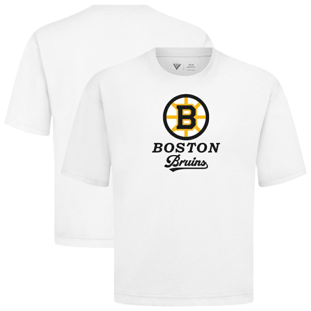 Boston Bruins Levelwear Team Surge Luxe Signature Knit T-Shirt - White - NHL 203613894