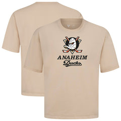 Anaheim Ducks Levelwear Team Surge Luxe Signature Knit T-Shirt - Khaki - NHL 203613896