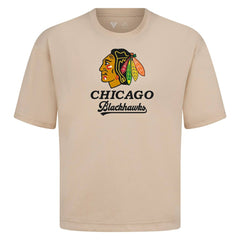 Chicago Blackhawks Levelwear Team Surge Luxe Signature Knit T-Shirt - Khaki - NHL 203613906