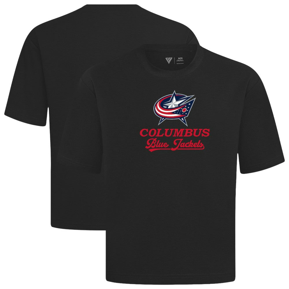 Columbus Blue Jackets Levelwear Team Surge Luxe Signature Knit T-Shirt - Black - NHL 203613913
