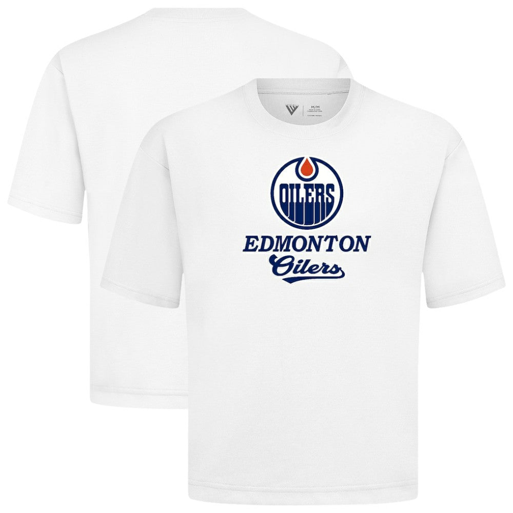 Edmonton Oilers Levelwear Team Surge Luxe Signature Knit T-Shirt - White - NHL 203613925