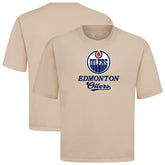 Edmonton Oilers Levelwear Team Surge Luxe Signature Knit T-Shirt - Khaki - NHL 203613927