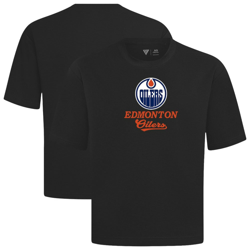 Edmonton Oilers Levelwear Team Surge Luxe Signature Knit T-Shirt - Black - NHL 203613935