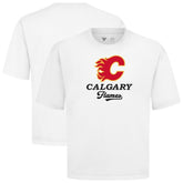 Calgary Flames Levelwear Team Surge Luxe Signature Knit T-Shirt - White - NHL 203613957
