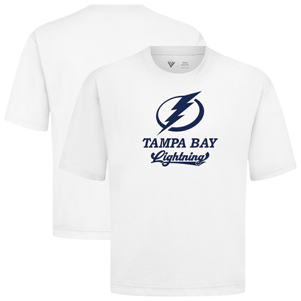 Tampa Bay Lightning Levelwear Team Surge Luxe Signature Knit T-Shirt - White - NHL 203613963