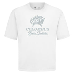 Columbus Blue Jackets Levelwear Shadow Surge Luxe Signature Knit T-Shirt - White - NHL 203614037