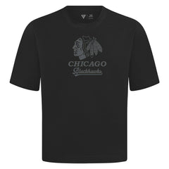 Chicago Blackhawks Levelwear Shadow Surge Luxe Signature Knit T-Shirt - Black - NHL 203614038