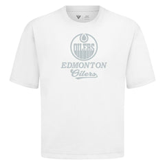 Edmonton Oilers Levelwear Shadow Surge Luxe Signature Knit T-Shirt - White - NHL 203614039