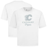 Calgary Flames Levelwear Shadow Surge Luxe Signature Knit T-Shirt - White - NHL 203614058