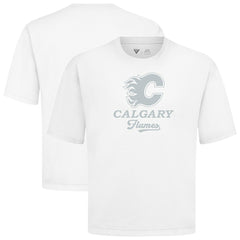 Calgary Flames Levelwear Shadow Surge Luxe Signature Knit T-Shirt - White - NHL 203614058