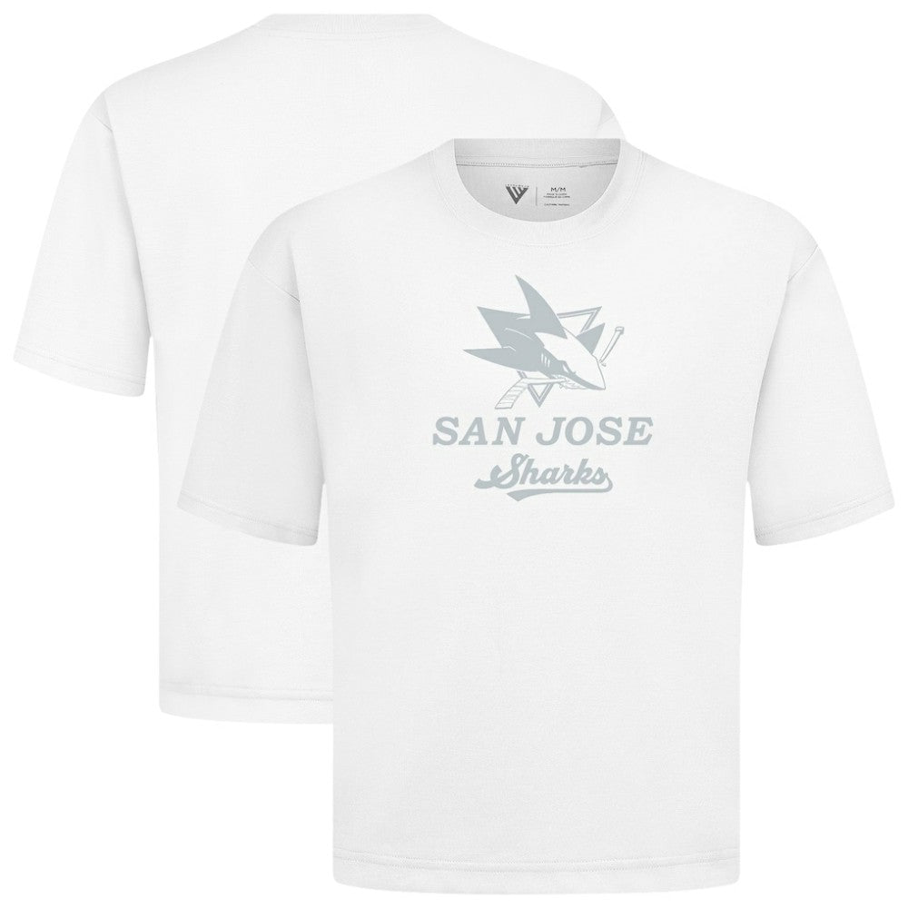 San Jose Sharks Levelwear Shadow Surge Luxe Signature Knit T-Shirt - White - NHL 203614059