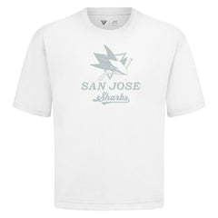 San Jose Sharks Levelwear Shadow Surge Luxe Signature Knit T-Shirt - White - NHL 203614059
