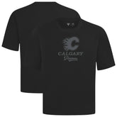Calgary Flames Levelwear Shadow Surge Luxe Signature Knit T-Shirt - Black - NHL 203614072