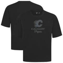 Calgary Flames Levelwear Shadow Surge Luxe Signature Knit T-Shirt - Black - NHL 203614072