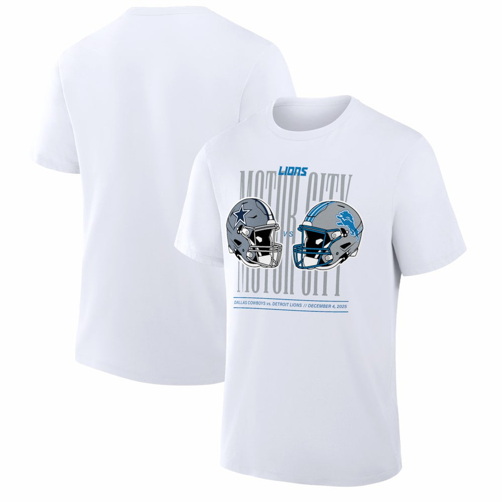 Detroit Lions vs. Dallas Cowboys White Out T-Shirt White