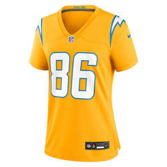 Nike Oronde Gadsden Los Angeles Chargers Women's Alternate Charger Power Game Jersey Gold