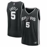 Stephon Castle San Antonio Spurs Fast Break Replica Jersey Black Icon Edition | Fanatics online