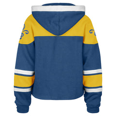 St. Louis Blues '47 Women's Cropped Lacer Hoodie - Blue - NHL 203624672