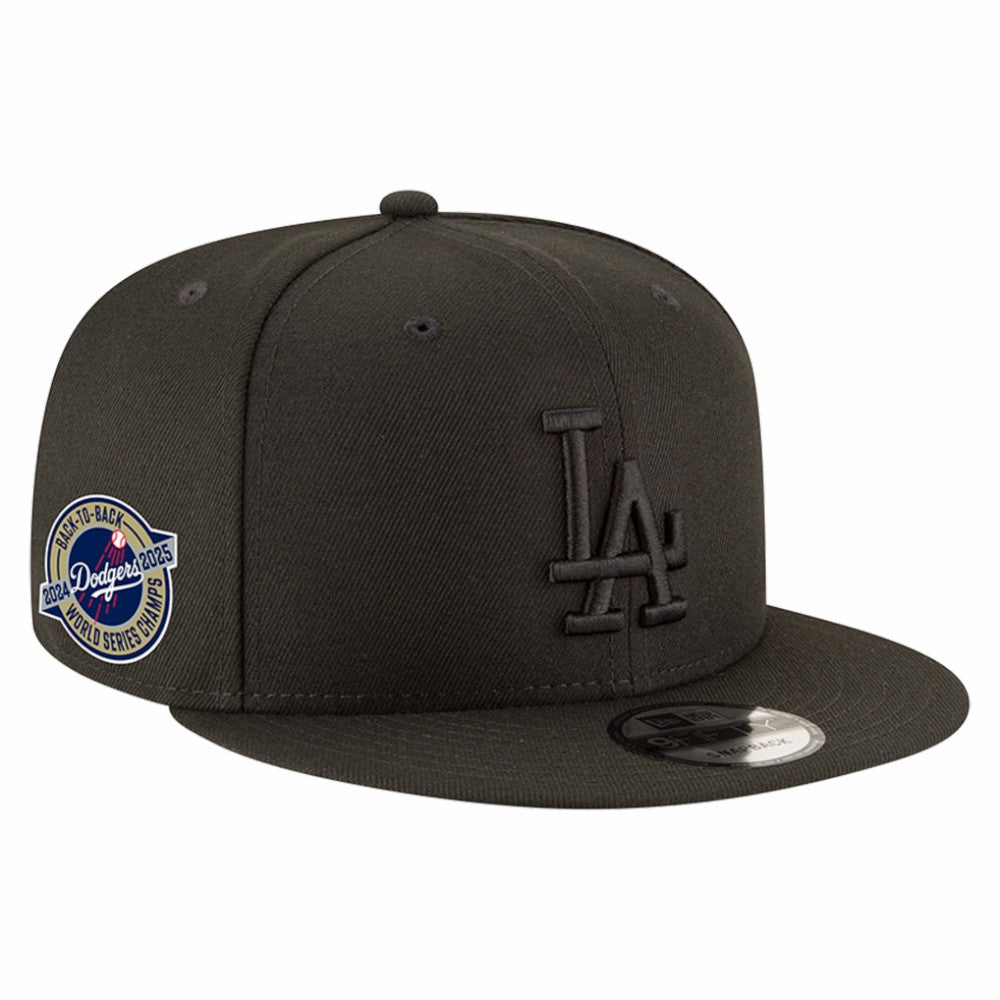 Los Angeles Dodgers New Era 2024/25 Back-to-Back Champions Circle Side Patch 9FIFTY Snapback Hat - Black - New Era on Sale
