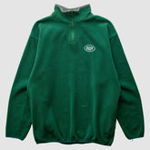 Fanatics New York Jets Majestic 2000s 1/4 Zip Sweatshirt Green Vintage