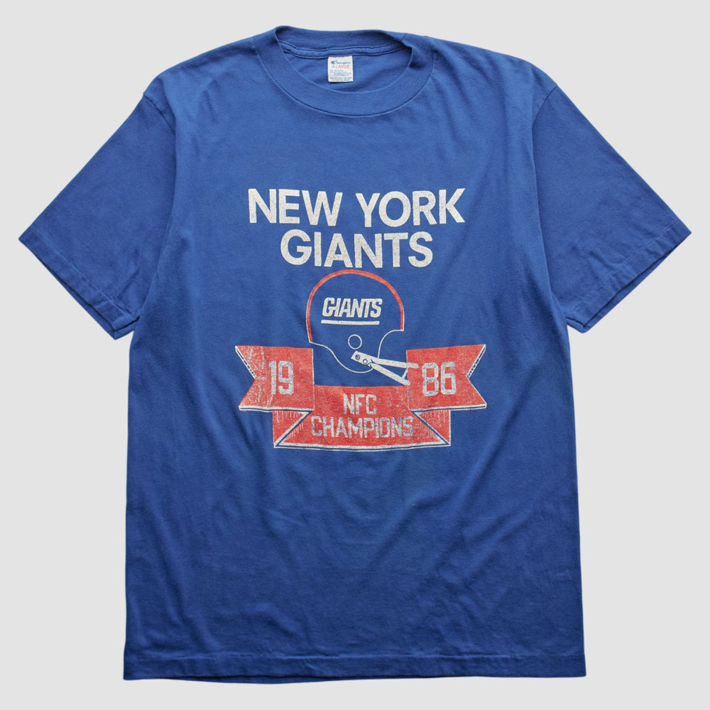 Fanatics New York Giants Champion 1986 T-shirt Blue Vintage