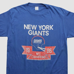 Fanatics New York Giants Champion 1986 T-shirt Blue Vintage