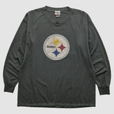 Fanatics Pittsburgh Steelers NFL 2000s Long Sleeve T-shirt Charcoal Vintage