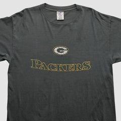 Fanatics Green Bay Packers Logo Athletic 2000s Long Sleeve T-shirt Charcoal Vintage