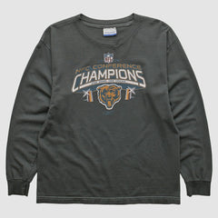 Fanatics Chicago Bears Reebok 2000s Long Sleeve T-shirt Charcoal Vintage