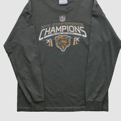 Fanatics Chicago Bears Reebok 2000s Long Sleeve T-shirt Charcoal Vintage