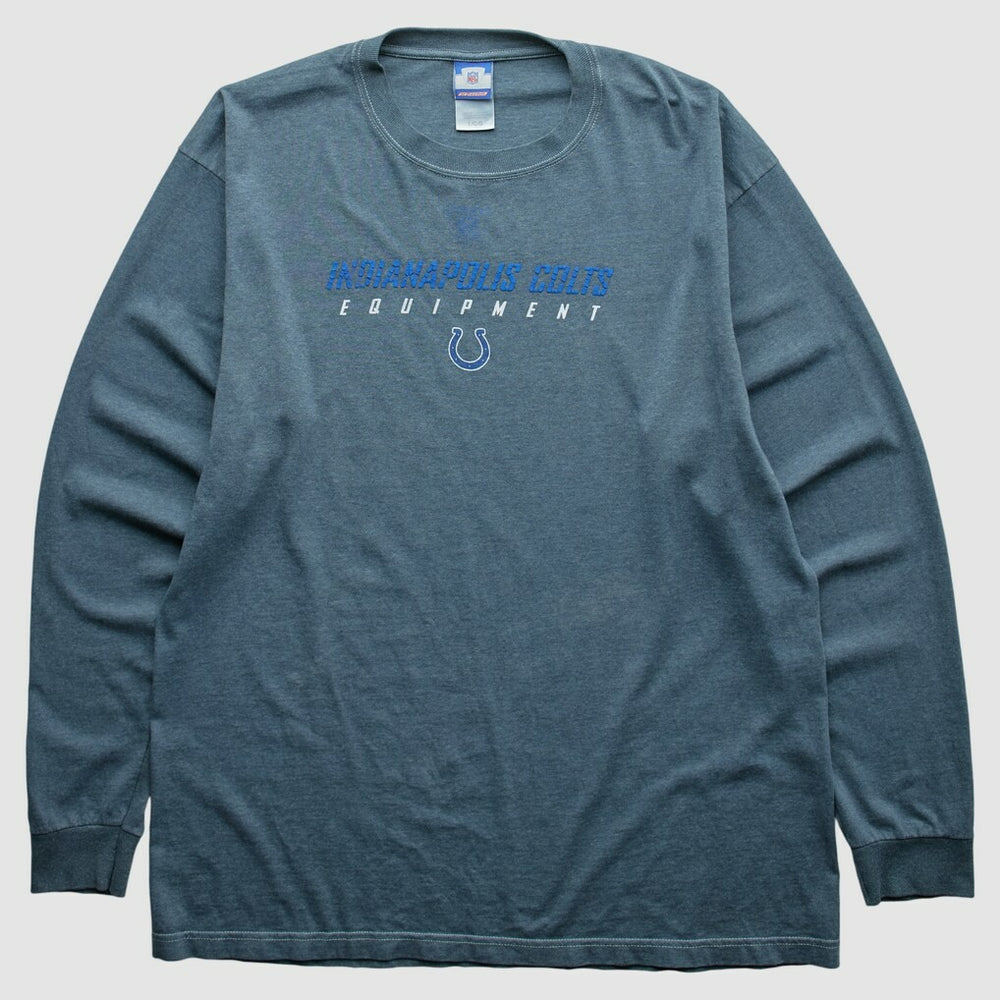 Fanatics Indianapolis Colts Reebok 2000s Long Sleeve T-shirt Blue Vintage
