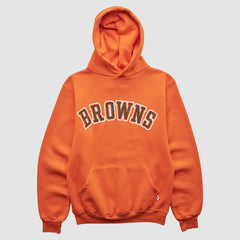 Fanatics Cleveland Browns Russell 90s Hooded Pullover Sweatshirt Orange Vintage