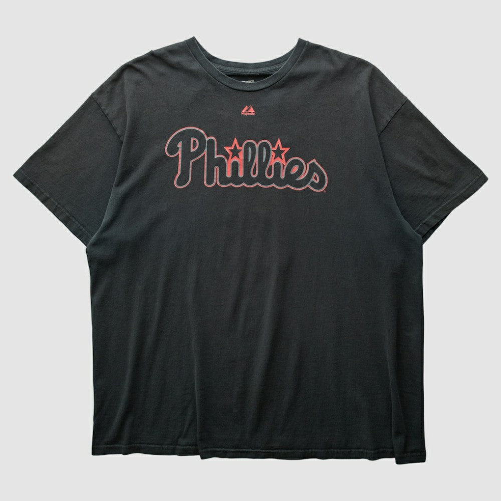 Philadelphia Phillies Majestic 2010s T-shirt - Black - Vintage - Fanatics Online