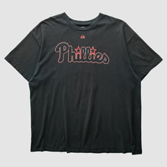 Philadelphia Phillies Majestic 2010s T-shirt - Black - Vintage - Fanatics Online