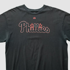Philadelphia Phillies Majestic 2010s T-shirt - Black - Vintage - Fanatics Online