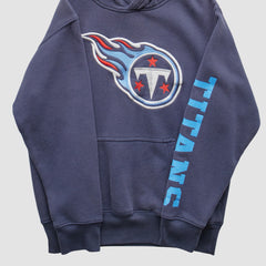 Fanatics Tennessee Titans NFL 2000s Hooded Pullover Sweatshirt Navy Vintage