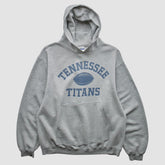 Fanatics Tennessee Titans Reebok 2000s Hooded Pullover Sweatshirt Heather Gray Vintage