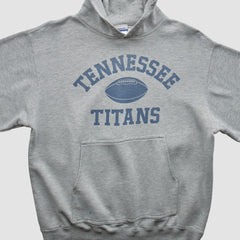 Fanatics Tennessee Titans Reebok 2000s Hooded Pullover Sweatshirt Heather Gray Vintage