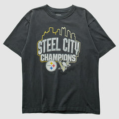 Fanatics Pittsburgh Steelers Reebok 2009 T-shirt Charcoal Vintage