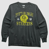Fanatics Pittsburgh Steelers NFL 2010s Long Sleeve T-shirt Charcoal Vintage