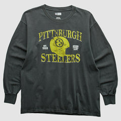 Fanatics Pittsburgh Steelers NFL 2010s Long Sleeve T-shirt Charcoal Vintage
