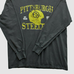 Fanatics Pittsburgh Steelers NFL 2010s Long Sleeve T-shirt Charcoal Vintage