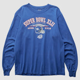 Fanatics New York Giants Reebok 2008 Long Sleeve T-shirt Blue Vintage