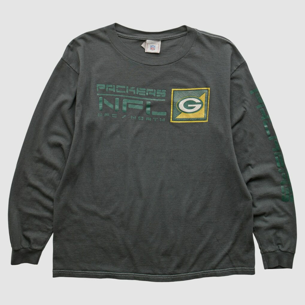 Fanatics Green Bay Packers NFL 2000s Long Sleeve T-shirt Charcoal Vintage