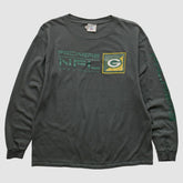 Fanatics Green Bay Packers NFL 2000s Long Sleeve T-shirt Charcoal Vintage