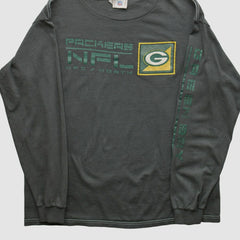 Fanatics Green Bay Packers NFL 2000s Long Sleeve T-shirt Charcoal Vintage