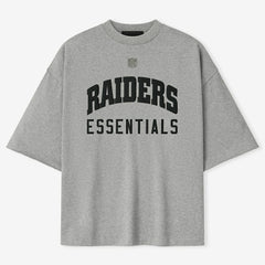 Las Vegas Raiders Fear of God x NFL Unisex 3/4-Sleeve T-Shirt Heather Gray