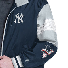 New York Yankees Pro Player Legacy Lightweight Full-Zip Hooded Jacket - Navy/Gray - MLB Sale