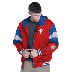 Philadelphia Phillies Pro Player Legacy Lightweight Full-Zip Hooded Jacket - Red/Royal - MLB Sale