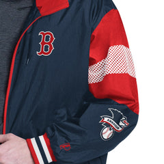 Boston Red Sox Pro Player Legacy Lightweight Full-Zip Hooded Jacket - Navy/Red - MLB Online